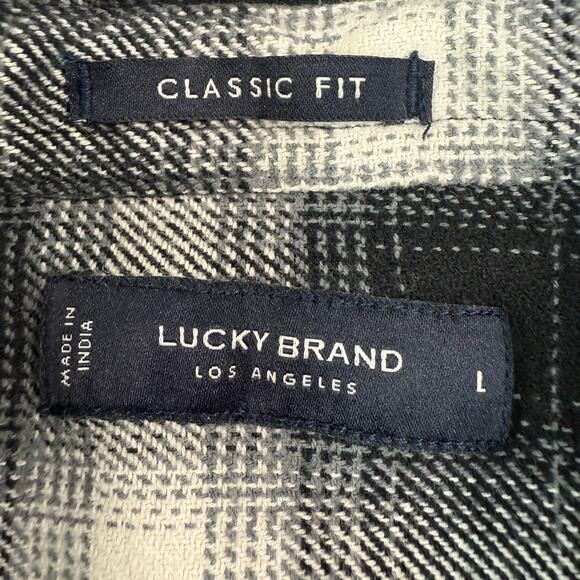 Lucky Brand Flannel Shirt Men’s Large 41ʺ Chest Soft Cotton Plaid Button‑Down - Picture 7 of 9